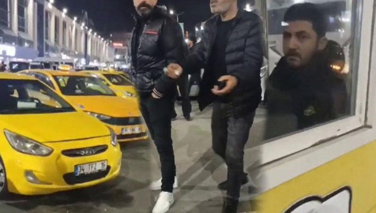 Otogarda taksicilerle müşteri arasında tartışma! ‘Bizi neden götürmüyorsun’