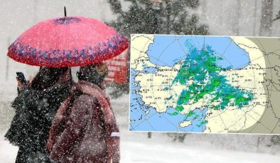 Ankara’da kar yağışı başladı! Meteoroloji haritayı güncelledi, işte il il hava durumu tahminleri…