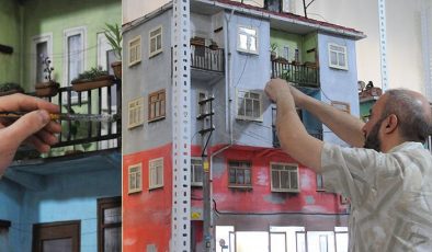 Evinin odasında kendi mahallesini kurdu: Bütün hikayem bir çöp şişle başladı