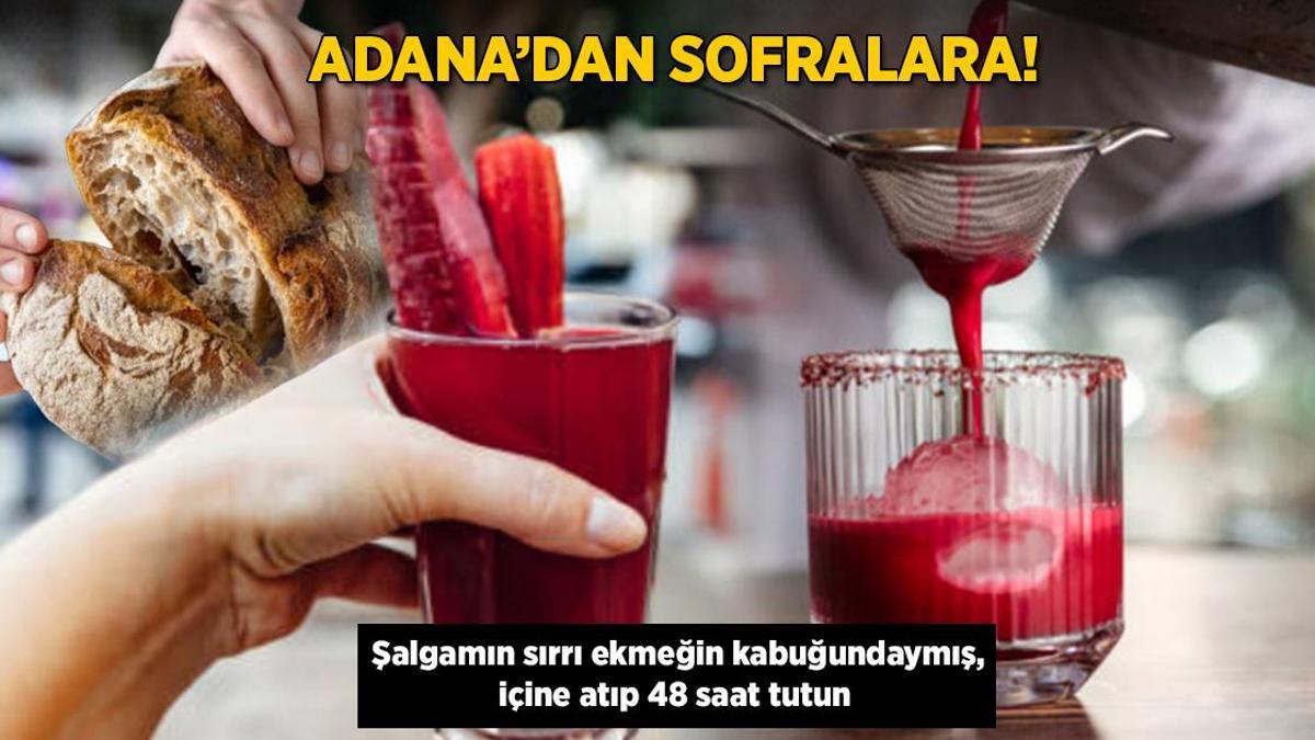 Adana’dan sofralara! Şalgamın sırrı ekmek kabuğunda, içine atıp 48 saat tutun