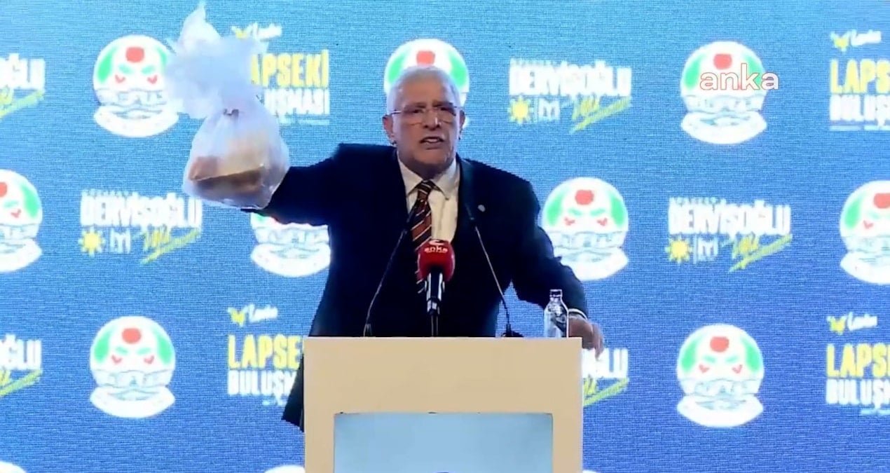 Müsavat Dervişoğlu, ülkenin geldiği hali ‘iftariyelik torbayla’ gösterdi